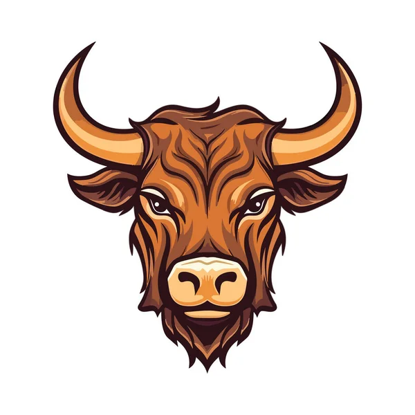 Μασκότ Ταύρου Σχεδιασμός Λογότυπου Εικονογράφηση Για Εκτύπωση Shirts — Διανυσματικό Αρχείο