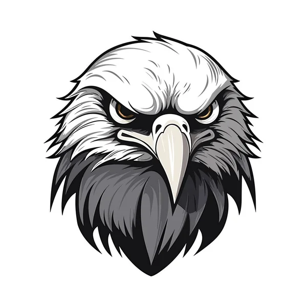 Eagle Head Mascot Logo Design Illustration Printing Shirts — Stock Vector