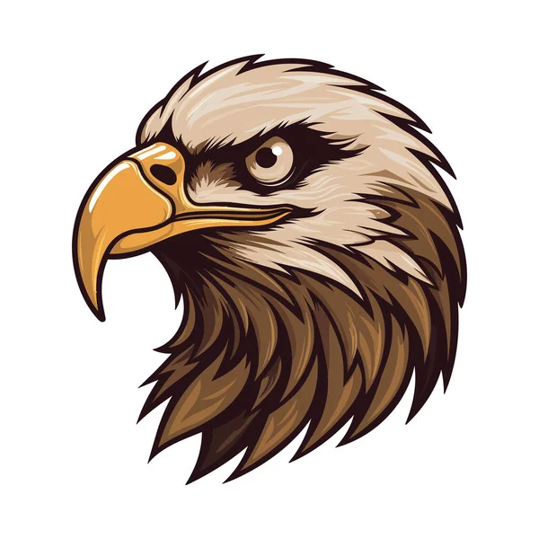 Mascota Cabeza Águila Diseño Del Logotipo Ilustración Para Imprimir Camisetas — Archivo Imágenes Vectoriales