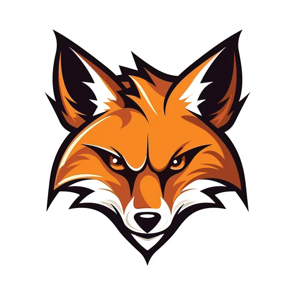 Fox Head Mascot Logo Design Illustration Printing Shirts — Stock Vector