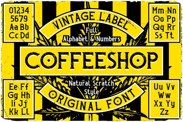 Fonte Originale Nommée Coffeeshop Police Caractères Vintage Pour Tout Votre Illustration De Stock