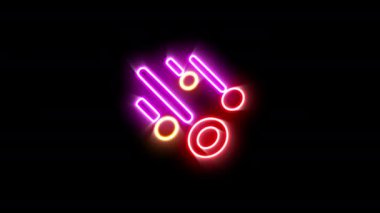 Siyah arkaplanda yanıp sönen dolu taşları simgesi.