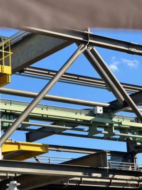 Metal yapının soyut görüntüsü.