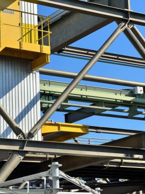 Metal yapının soyut görüntüsü.