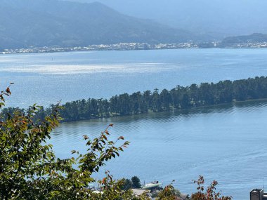 The view from the mountain near Miyazu Bay. clipart