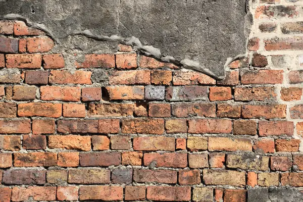 Arka planda Tayland 'daki tarihi bir tapınağın yıkılmış kırmızı tuğla duvarı yer alıyor..