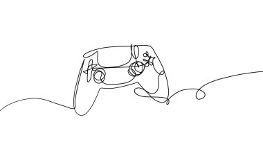 Tablet üzerinde elle çizilen bu konsol oyunu resmi, yapay zeka kullanmadan oluşturulan ve bir vektör dosyasına dönüştürülmüş sürekli bir çizgi karalamasıdır..