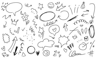 Vektör biçiminde bir karalama ögesi arkaplanı.