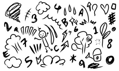 Vektör biçiminde bir karalama ögesi arkaplanı.