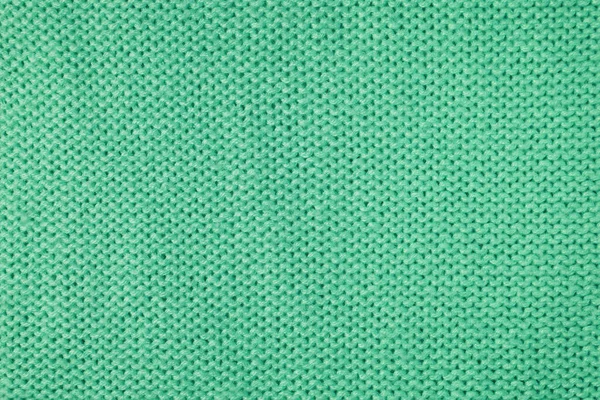 Close Background Knitted Wool Fabric Made Viscose Yarn Pastel Green — Stock Photo, Image
