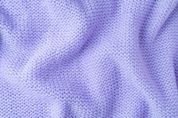 Закрыть Задний План Трикотажной Шерстяной Ткани Вискозной Пряжи Ярко Фиолетовый — стоковое фото