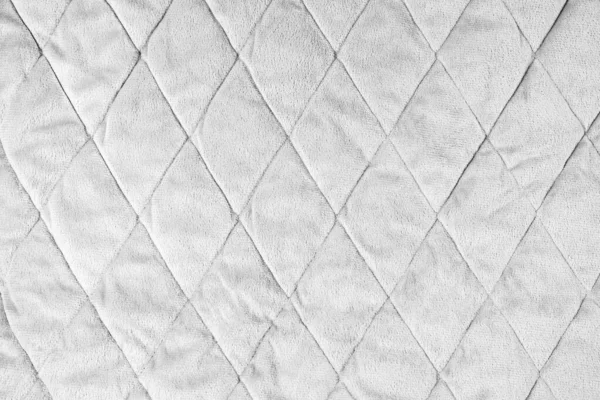 Καπιτονέ Βελούδο Φόντο Ύφασμα Κουβέρτα Λευκή Υφή Puffer Σακάκι Stiched — Φωτογραφία Αρχείου