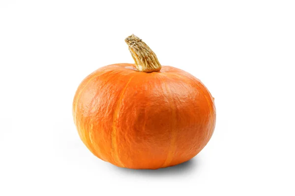 Свежие Спелые Оранжевые Тыквы Изолированы Белом Фоне Хэллоуин Концепции Осенние — стоковое фото