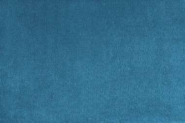 Kadife mavisi kumaşın dokusu. Döşeme dokusu kumaşı, kadife mobilya tekstil malzemesi, iç tasarım, dekor. Pürüzlü kumaş dokusu Kapat, arkaplan, duvar kağıdı.