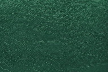 Hakiki yeşil deri dokusu, doğal hayvan derisi, lüks klasik sığır derisi arka plan. Çevre dostu deri deri, sahte deri kabarık yapı. Duvar kağıdı, arkaplan, kopyalama alanı