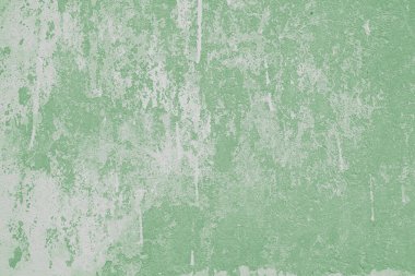 Eskimiş yeşil, kirli beton arka plan dokusu. Soyut duvar kâğıdı, eski püskü, sıkıntılı taş duvar boya izleri, klasik sıva yüzeyi, arka plan...