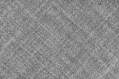 Jacquard büyük çapraz dokuma dokusu, gri döşeme kumaşı. Tekstil arka planı, mobilya tekstil malzemesi, duvar kağıdı, fon. Kumaş yapısı kapat, makro.