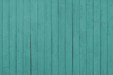 Sıkıntılı kırık tahta döşeme dokusu arka planı. Tahta yıpranmış turkuaz yüzey, boyanmış ahşap paneller, duvar kağıdı, arka plan, tasarım elementi..