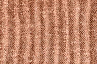 Döşeme turuncu renkli Jacquard kumaş kabarık dokuma dokusu yakın, makro. Tekstil arka planı, mobilya tekstil malzemesi, duvar kağıdı, fon. Kumaş yapısı kapat, makro