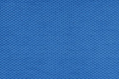 Sade mavi yakut döşeme kumaşı, dokuma yapısı olan saten kumaş, desen dokusu arka planı. Yaklaş, makro kumaş tekstil yüzeyi. Duvar kağıdı, kopyalama alanı olan arkaplan