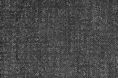 Döşeme siyah renkli Jacquard kumaş kabarık dokuma dokusu yakın, makro. Tekstil arka planı, mobilya tekstil malzemesi, duvar kağıdı, fon. Kumaş yapısı kapat, makro