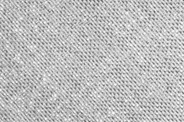 Döşeme beyaz renkli Jacquard kumaş köşegen geniş dokuma dokusu yakından, makro. Tekstil arka planı, mobilya tekstil malzemesi, duvar kağıdı, fon. Kumaş yapısı kapat, makro