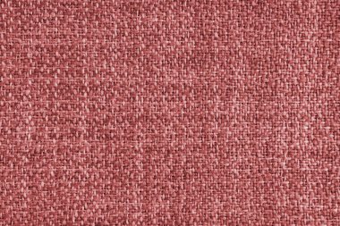 Döşeme kırmızı renkli Jacquard kumaş kabarık dokuma. Tekstil arka planı, mobilya tekstil malzemesi, duvar kağıdı, fon. Kumaş yapısı kapat, makro