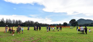 Chokchai Çiftliği, Khao Yai, Tayland 'daki muhteşem manzara. - Chokchai Çiftliği Asya 'daki en büyük mandıra çiftliği. Bu çiftlik ünlü bir tarım turistik merkezidir..