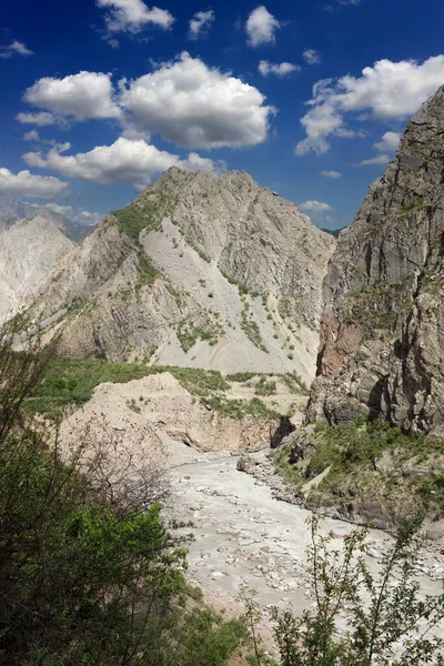 Памирские Горы Старое Памирское Шоссе Таджикистан Лицензионные Стоковые Фото