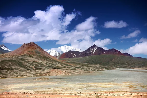 Памирские Горы Старое Памирское Шоссе Таджикистан Стоковое Изображение