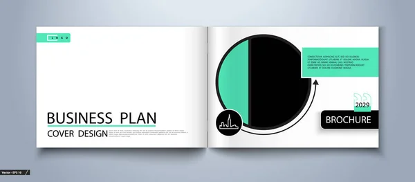 Dekking Ontwerp Abstracte Template Brochure Kantoorfolder Stedelijk Zwart Frame Info — Stockvector