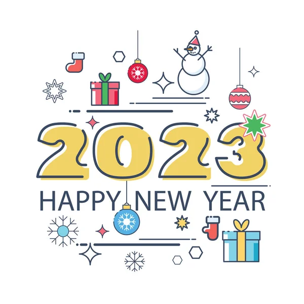 2023 Έτοιμοι Καλές Τέχνες Έννοια Του Νέου Έτους 2023 Πανό — Διανυσματικό Αρχείο