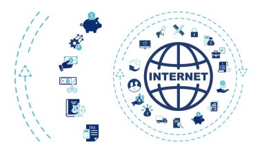 İnternet simgeleri, ticari bilgi grafikleri. İnternet sağlayıcılarının abone tabanı artırılıyor. Hukuk Hizmetleri, SEO. Set. Ekonomi, dolar, yatırımcı, mali kazanç, mavi dizayn. Vektör illüstrasyon broşürü, dergi başarı klibi sanatı, bilgi grafiği.