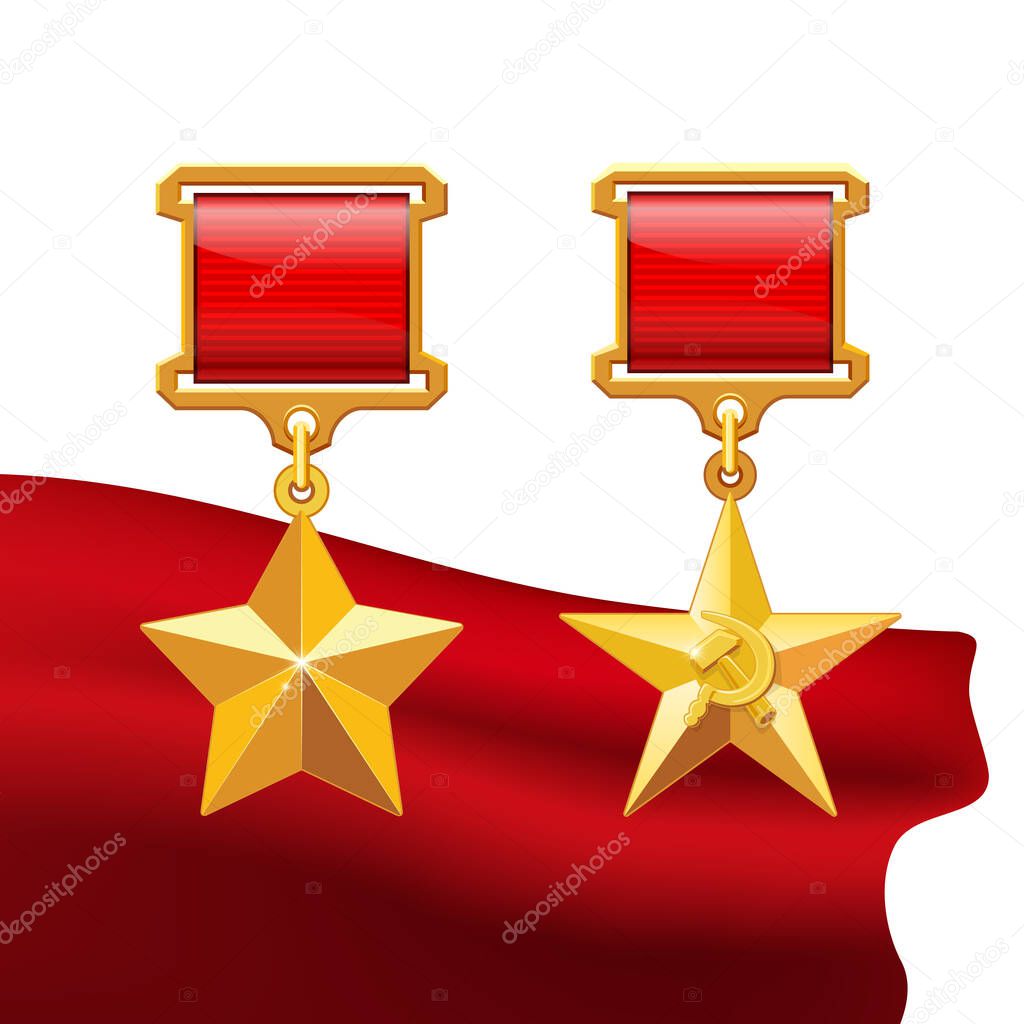 Gold medals, Hero of the USSR, Hero of Socialist Labor of the Soviet Union, 