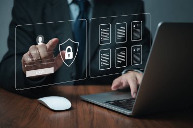 Bilgisayardaki belge bilgilerinin gizlilik dosyasını sanal ekranda koru.