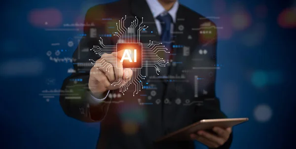 Learning Och Artificiell Intelligens Maskininlärning Företag Internet Modern Teknik Och — Stockfoto