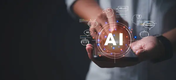聊天机器人对话人工智能技术在线客户服务 数字聊天机器人 机器人应用 未来技术 网上虚拟助理 图库图片
