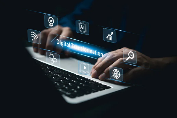 technology strategy for digital transformation involves the digitization of business processes and data. optimize customer service management. IoT and digital software Artificial Intelligence