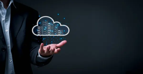 Säkerhet Och Informationsförbindelse Cloud Computing Data Technology Storage Security Concept Stockbild