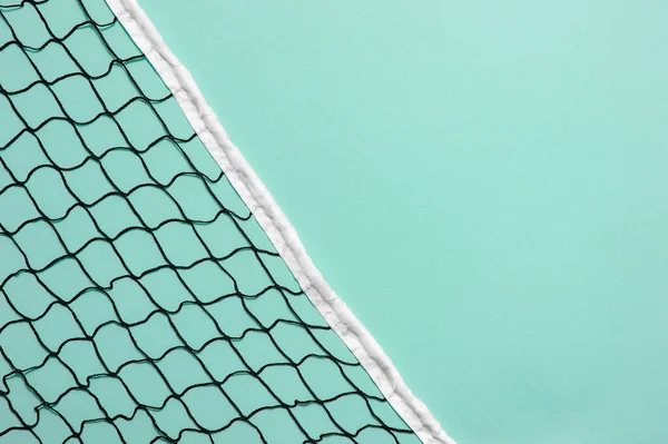 Red Voleibol Playa Tenis Playa Sobre Fondo Color Menta Cartel — Foto de Stock