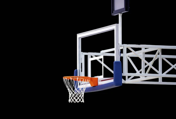 Нова Професійна Баскетбольна Кільцева Клітка Ізольована Білому Тлі Горизонтальний Плакат — стокове фото