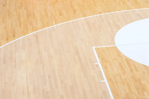 Wooden Floor Volleyball Basketball Badminton Futsal Handball Court Light Effect — стоковое фото