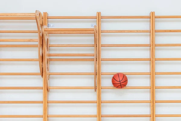 Lichamelijke Opvoeding Sportschool Met Basketbal — Stockfoto