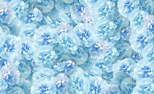 Голубой Гвоздичный Букет Текстуры Горизонтальный Постер Творческой Темы Поздравительные Открытки — стоковое фото