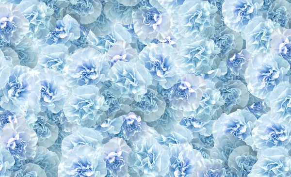 Blue carnation bouquet texture. Horizontal creative theme poster, greeting cards, headers, website and app