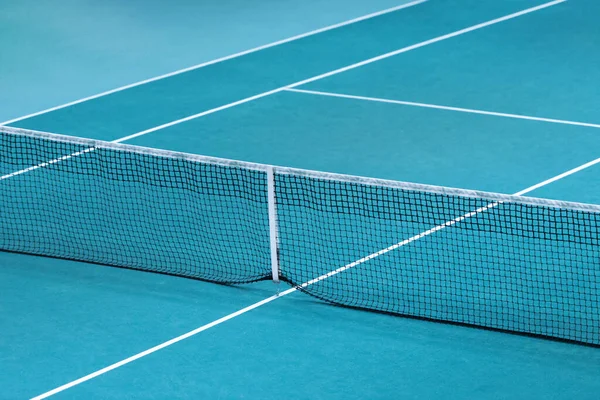 Mintfarbenes Paddeltennisnetz Und Teppichplatz Tennis Wettkampfkonzept Horizontale Sport Thema Poster — Stockfoto