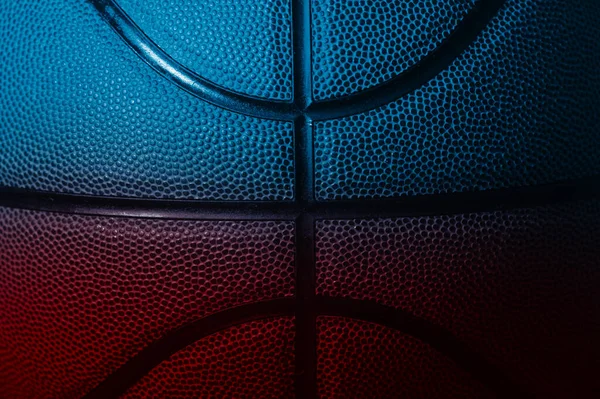 Close Detail Van Basketbal Bal Textuur Achtergrond Horizontale Sport Thema — Stockfoto
