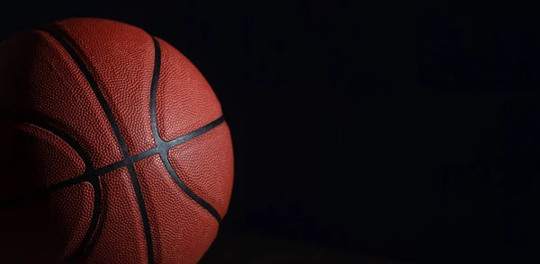 Close Detail Van Basketbal Bal Textuur Achtergrond Horizontale Sport Thema — Stockfoto