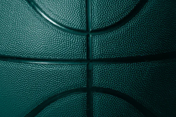 Closeup detail of mint basketball ball texture background. Horizontal sport theme poster, greeting cards, headers, website and app