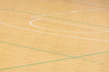 Tahta zemin basketbol, badminton, futsal, hentbol, voleybol, futbol, futbol sahası. Spor salonunun ahşap zemininde ahşap zemin, spor salonu.